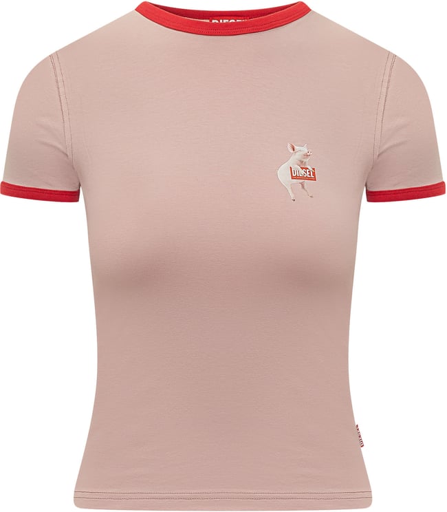 Diesel T-shirt con Stampa Maialino