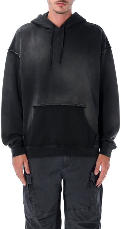 Diesel Pock Hoodie Washed Nero