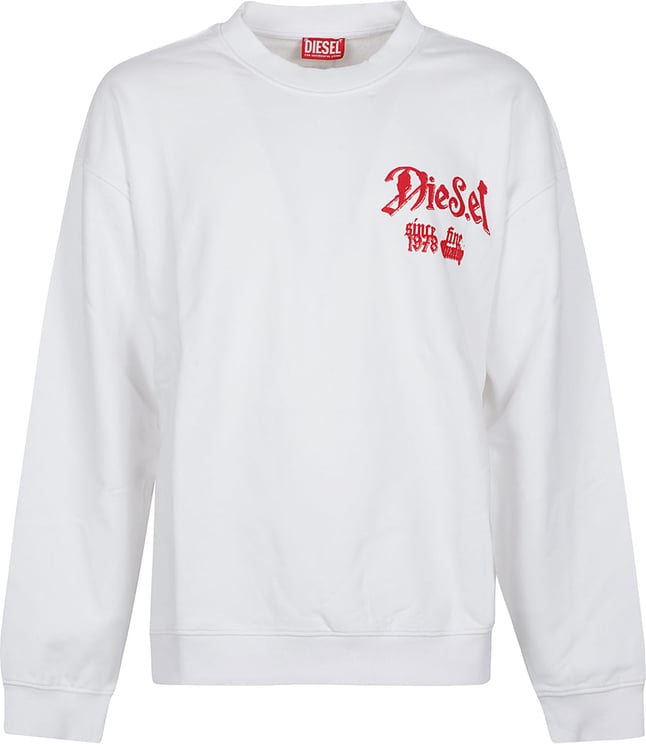 Diesel S-box T-aa2 Sweatshirt White