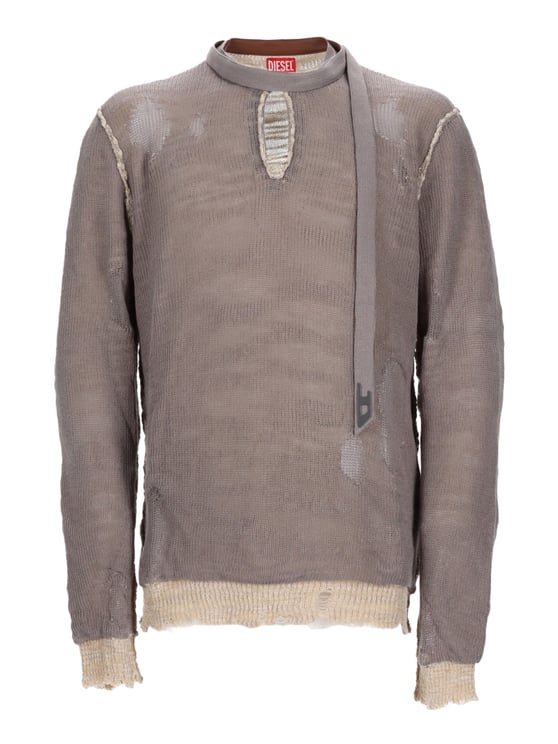 Diesel Diesel Distressed Cotton Knit Sweater
