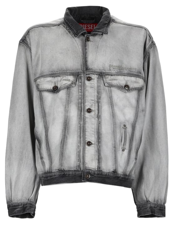Diesel Washed Grey D-Denver-Fsi Denim Jacket