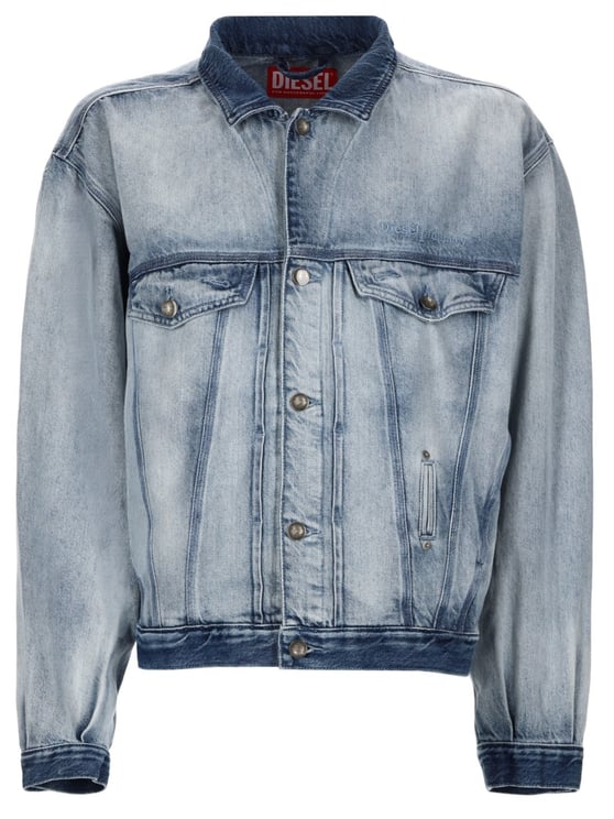 Diesel D-Denver-Fsi1 Cropped Denim Jacket