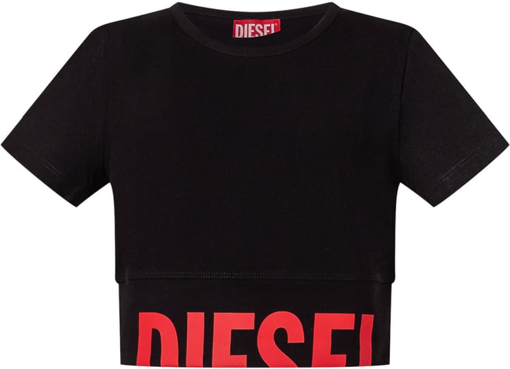Diesel T-shirt Corta con Logo Frontale