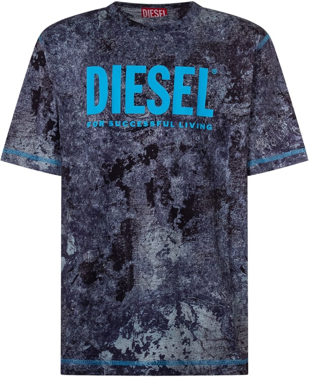 Diesel T-shirt Over con Stampa Logo