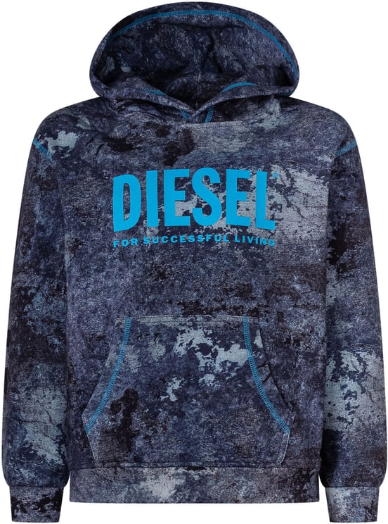 Diesel Felpa con Cappuccio e Stampa