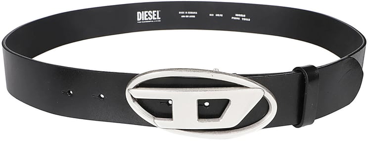 Diesel Oval D Logo B-1dr Belt Black