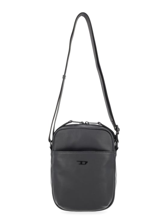 Diesel Black Ovine Leather Crossbody Bag