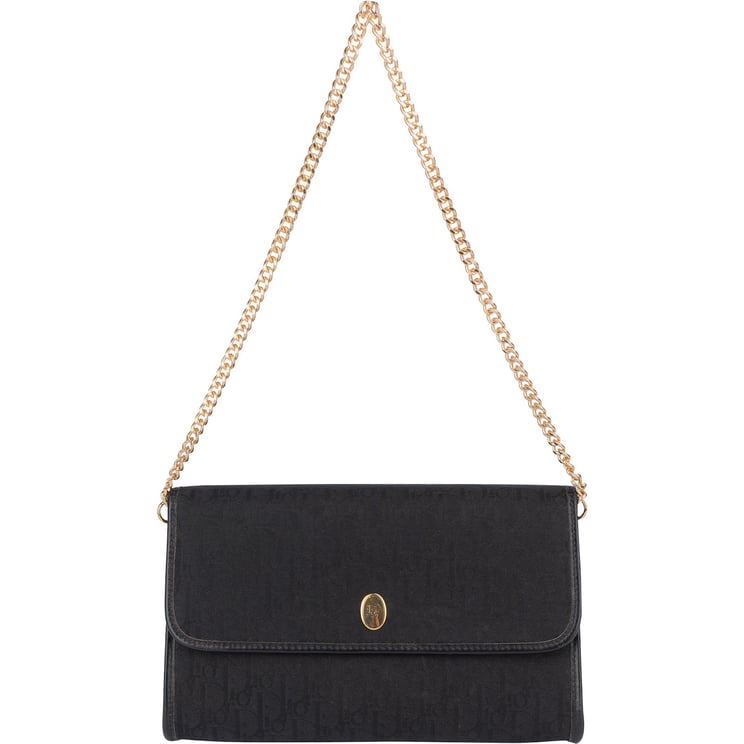 Dior Christian Dior Oblique Monogram Single Flap Shoulder Bag