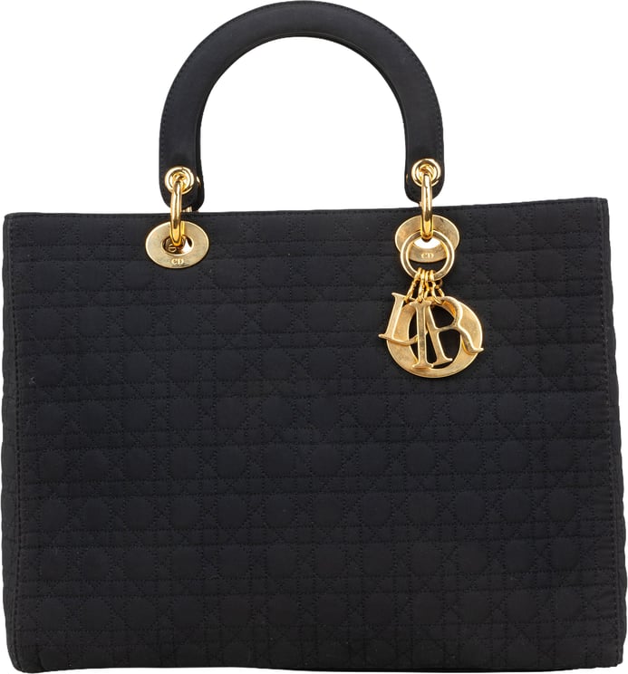 Dior Christian Dior Quilted Nylon Lady Dior Handbag