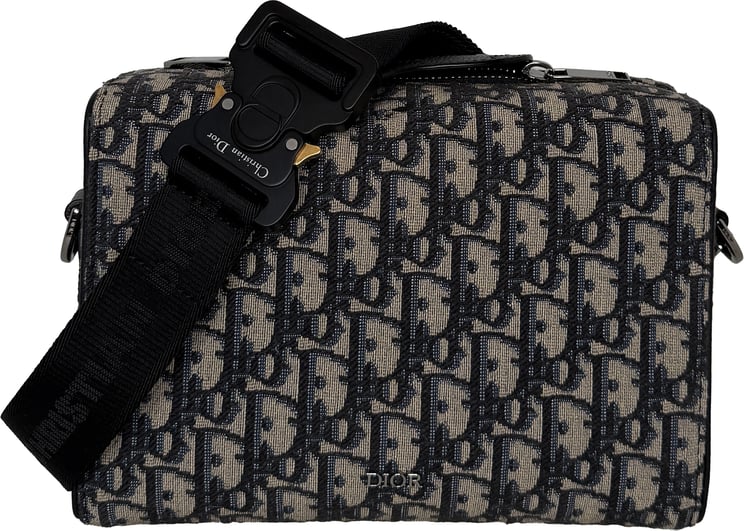 Dior Christian Dior Blue Oblique Canvas Dior Lingot Pouch Fullset / neuwertig