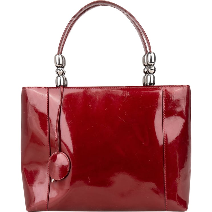 Dior Christian Dior Red Patent Leather Malice Handbag
