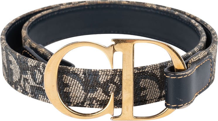 Dior Christian Dior Trotter Monogram CD Buckle Belt (75)