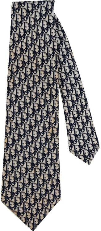 Dior Christian Dior Oblique Trotter Monogram Silk Tie Krawatte