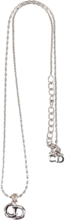 Dior Christian Dior Crystal CD Emblem Necklace