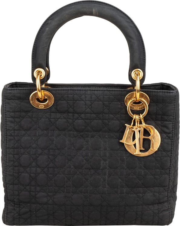 Dior Christian Dior Quilted Nylon Lady Dior Handbag