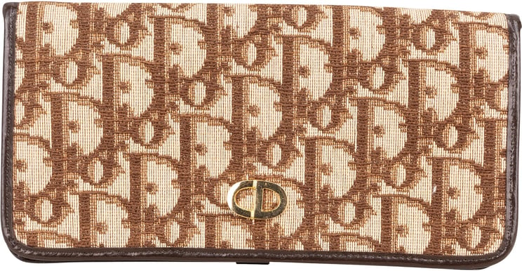 Dior Christian Dior Monogram Trotter Canvas CD Flap Wallet