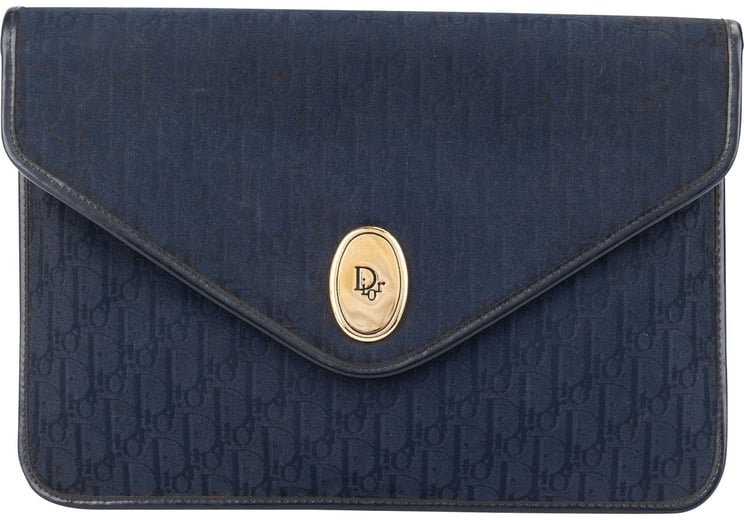 Dior Christian Dior Oblique Jacquard Monogram Envelope Clutch