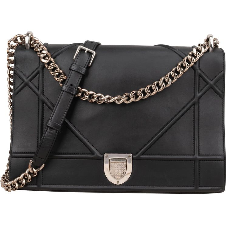 Dior Christian Dior Calfskin Leather Diorama Crossbody Bag
