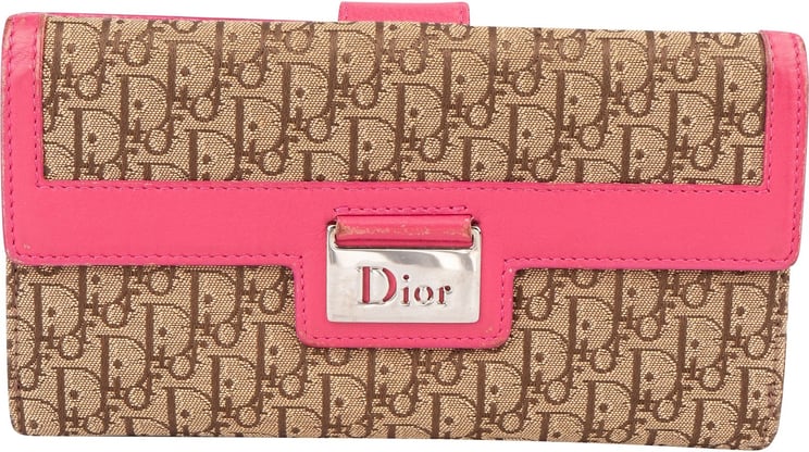 Dior Christian Dior Trotter Monogram Canvas Pink Wallet