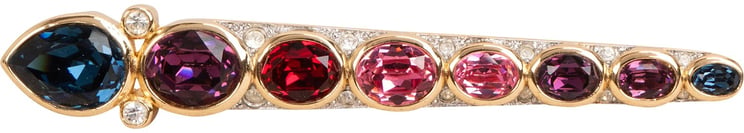 Dior Christian Dior Rare Vintage Gold Tone Crystal Brooch