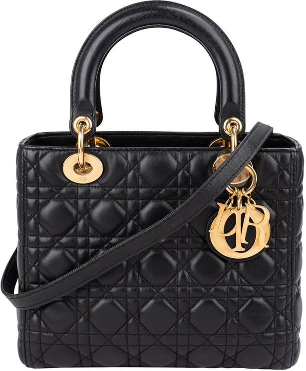 Dior Christian Dior Quilted Lambskin Lady Dior Handbag