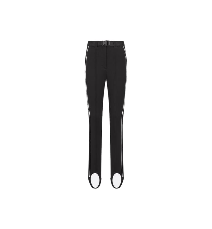 Dior High-Waisted Skinny Stirrup Loop Side-Stripe Pants