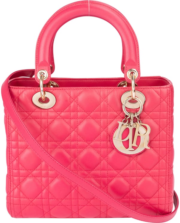 Dior Christian Dior Quilted Leather Lady Dior Handbag