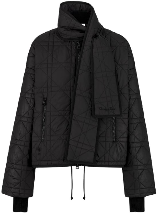 Dior Quilted Black Cropped Boxy Coat
