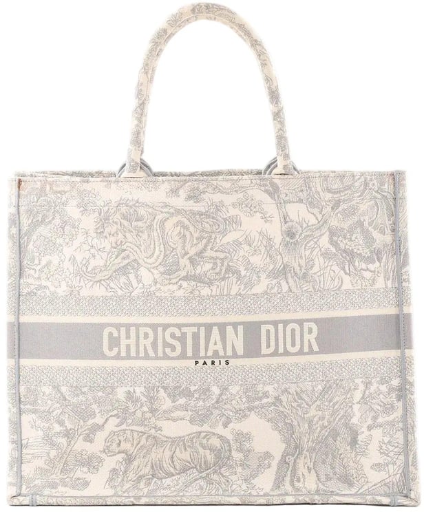Dior Dior Book Tote Large Jouy Embroidered canvas Handbag Handbag in Gray
