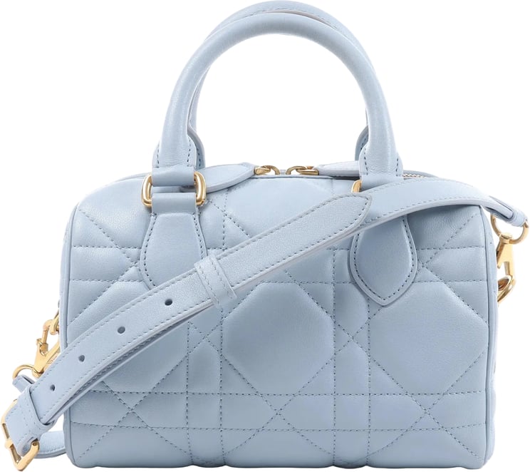 Dior Dior Macrocanage Groove 20 Leather 2Way Handbag in Blue