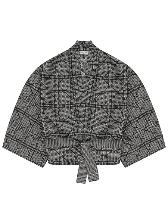 Dior Cotton-Blend Cannage Cropped Jacket
