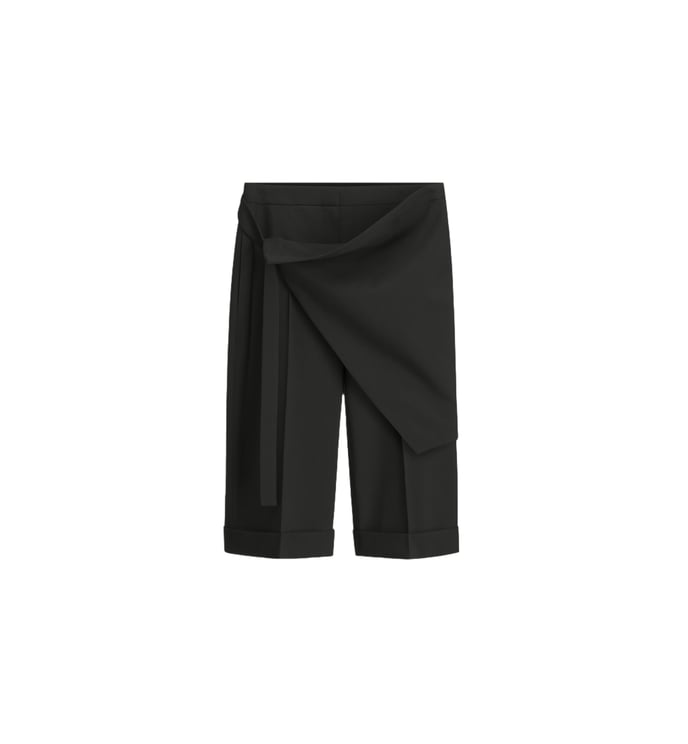 Dior Asymmetrical Wrap Knee-Length Pants