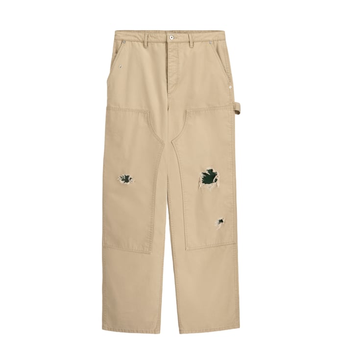 Dior Relaxed Fit Straight Leg Jeans With Distressed Details