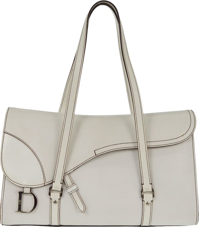 Dior Christian Dior Vintage Saddle Top Handle Bag Leather