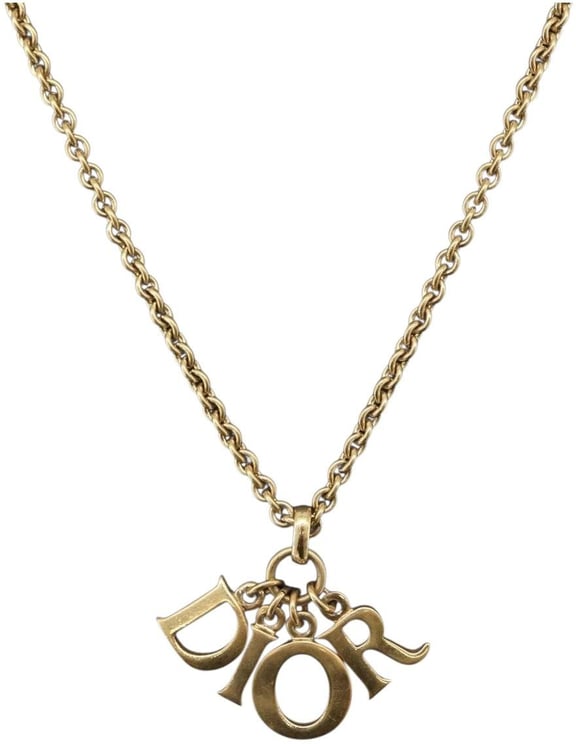 Dior Christian Dior Vintage Dior Logo Necklace Metal