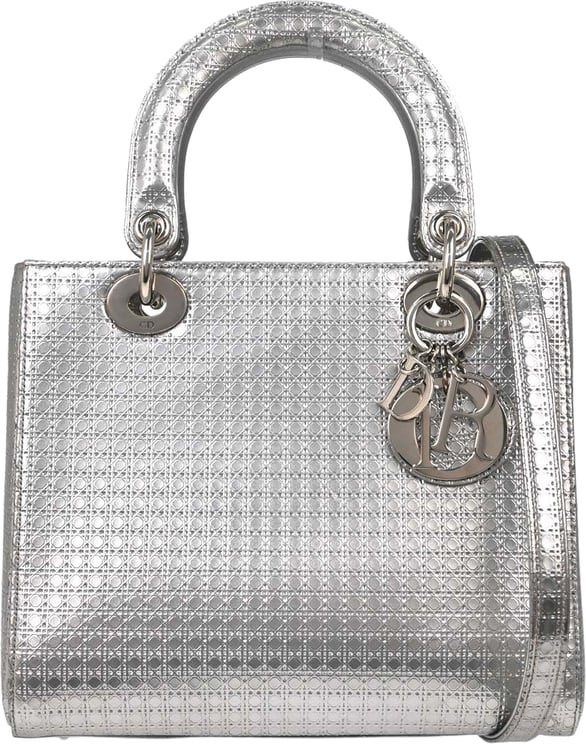 Dior Christian Dior Lady Dior Micro Cannage Metallic Calfskin Medium