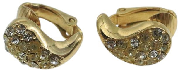 Dior Christian Dior CD Tribales Drop Clip On Earrings Metal with Faux Pearls