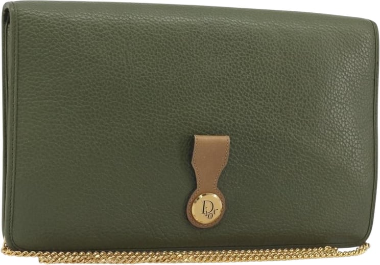 Dior Christian Dior Vintage Chain Flap Leather