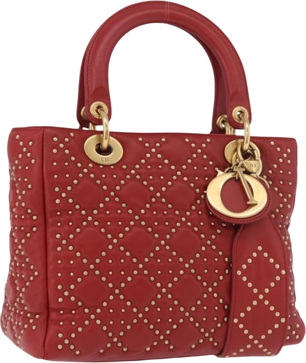 Dior Christian Dior Supple Lady Dior Bag Cannage Studded Lambskin Medium