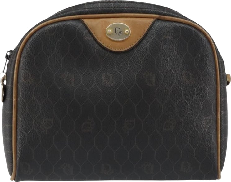 Dior Christian Dior Vintage Honeycomb Canvas and Leather