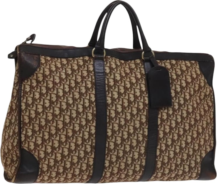 Dior Christian Dior Vintage Trotter Boston Diorissimo Canvas Large