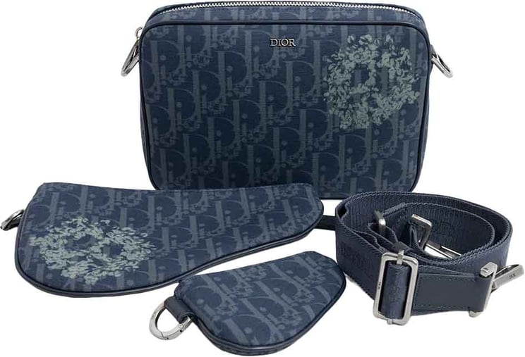 Dior Christian Dior Saddle Handbag with Strap Studded Leather Medium