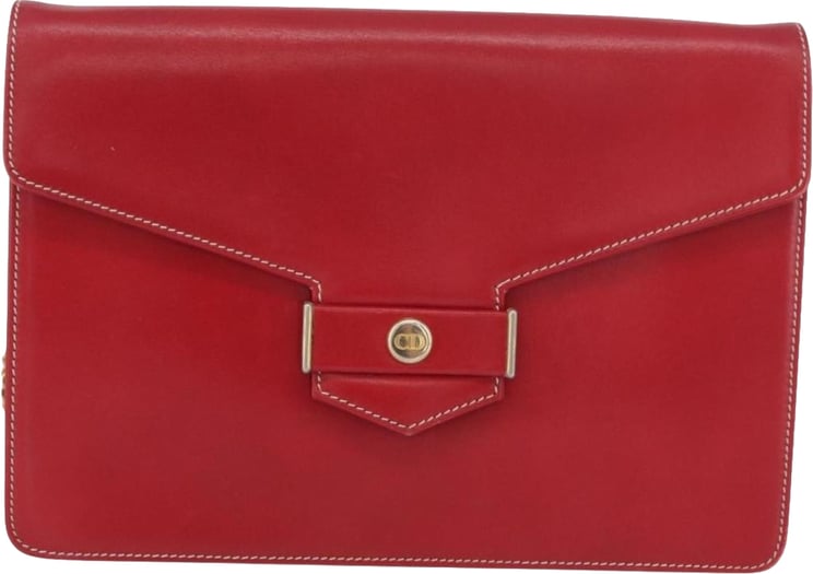 Dior Christian Dior Vintage CD Chain Flap Leather