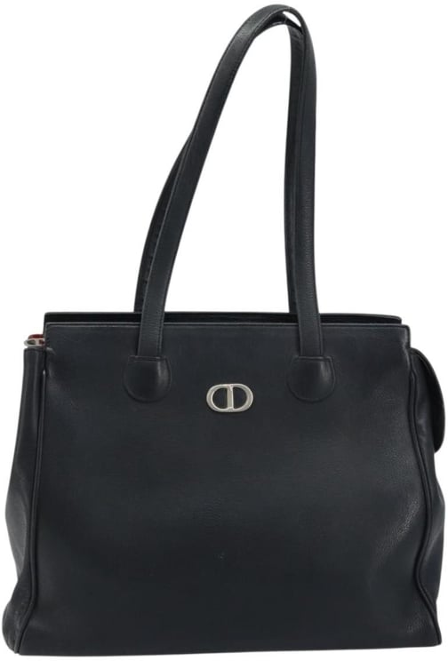 Dior Christian Dior Vintage CD Handle Tote Leather