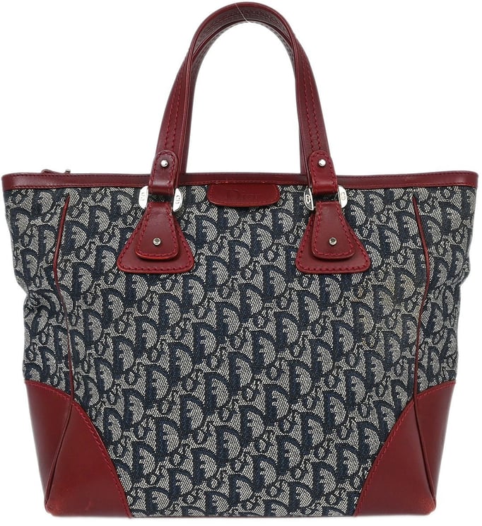 Dior Christian Dior Vintage Trotter Zip Tote Diorissimo Canvas Medium