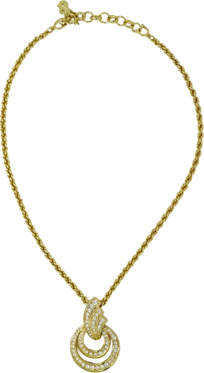 Dior Christian Dior Vintage Collar Necklace Metal with Crystals