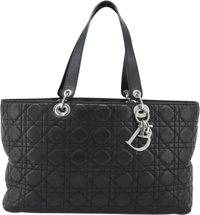 Dior Christian Dior Vintage Lady Dior Tote Cannage Quilt Lambskin Large