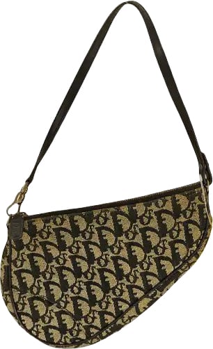 Dior Christian Dior Vintage Saddle Diorissimo Canvas Mini