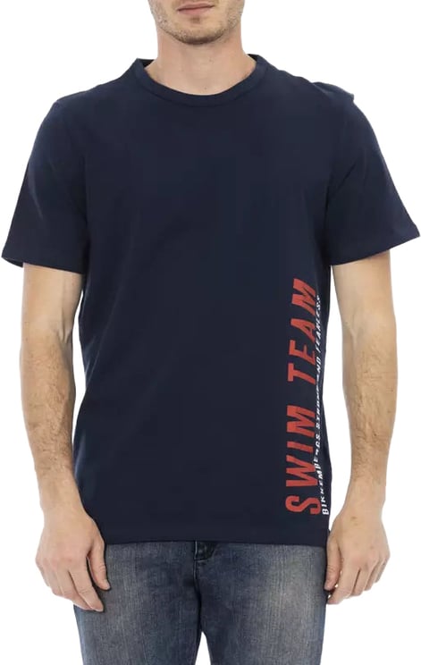 Dirk Bikkembergs Bikkembergs Blue Cotton Men T-Shirt