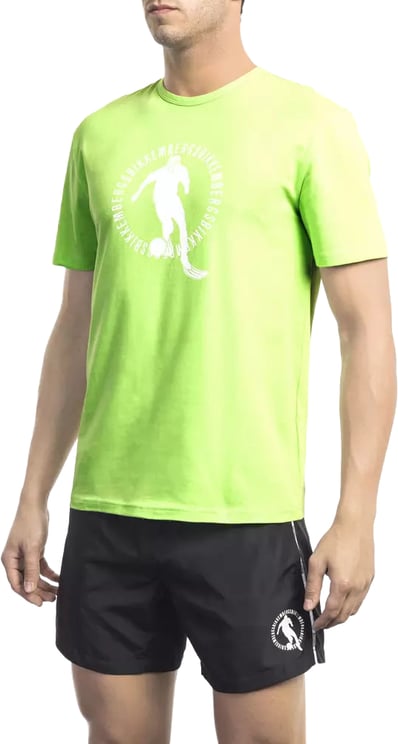 Dirk Bikkembergs Bikkembergs Green Cotton Men T-Shirt